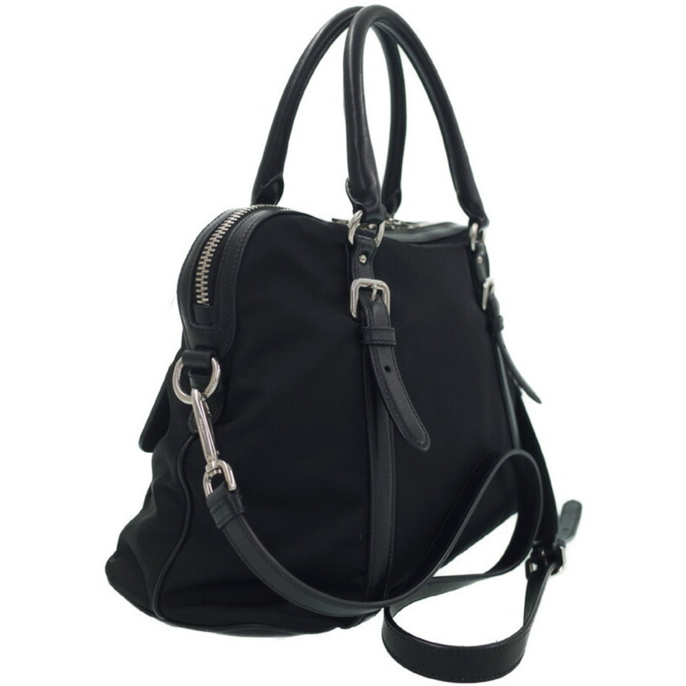 Prada bag Tessuto Shoulder Saffiano Nylon 2way Satchel black